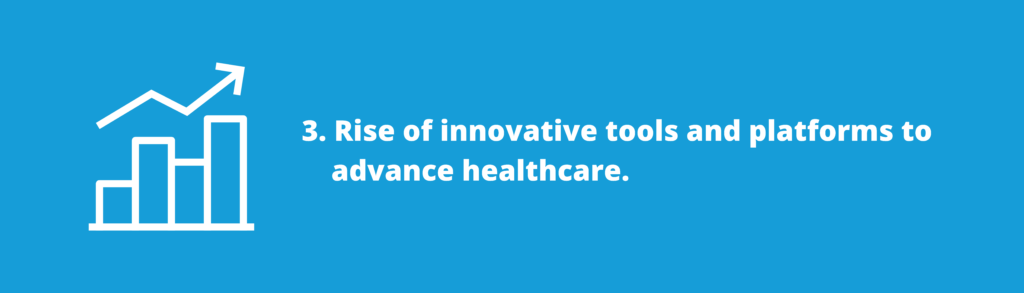 Rise of innovative tools and platforms to advance healthcare.