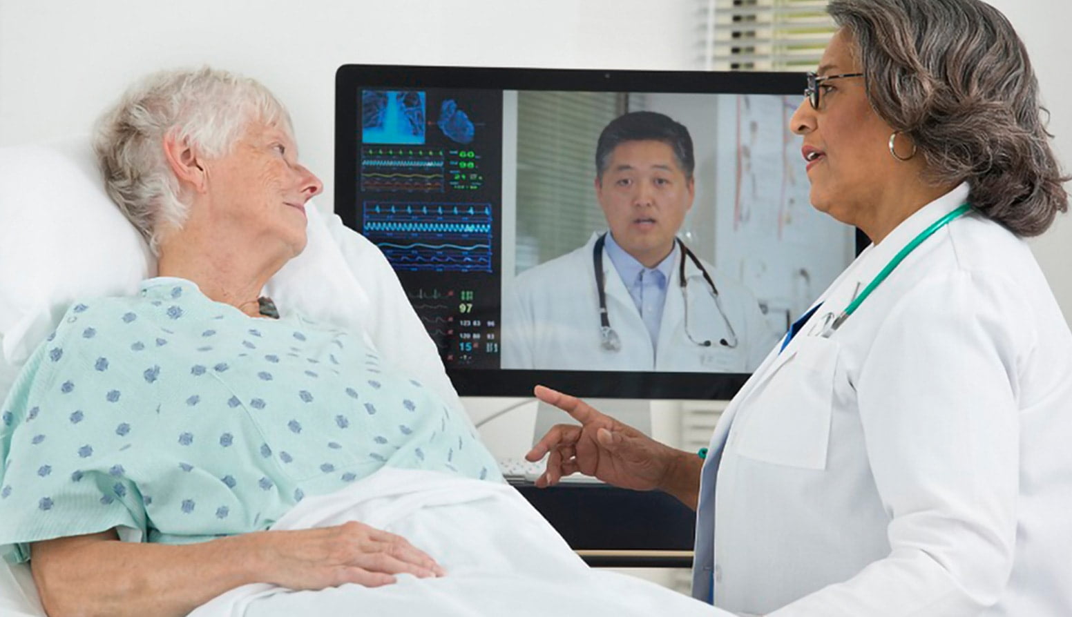 patient and doctor in telehealth