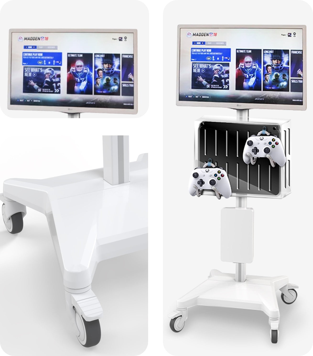 Video Game Cart - AV Display and Workstation