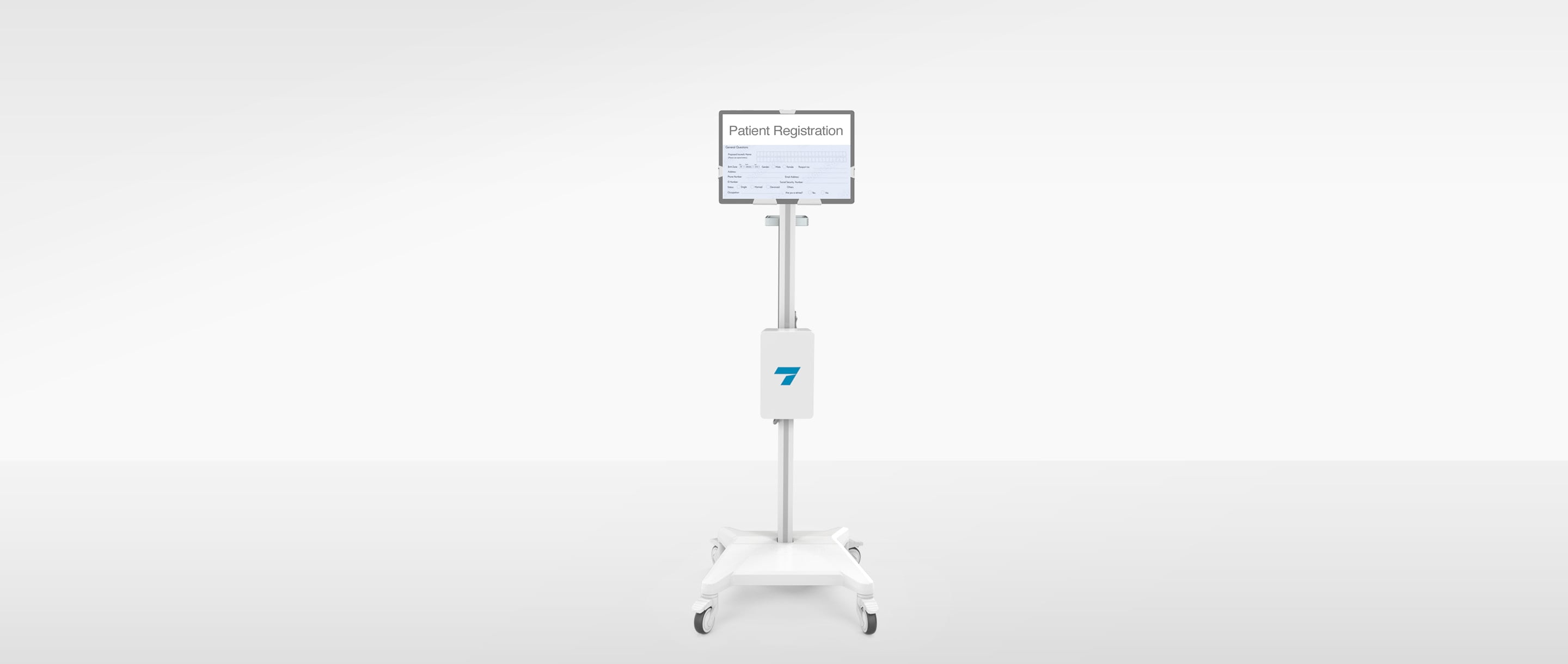 Patient Registration Cart - Tablet and Speaker
