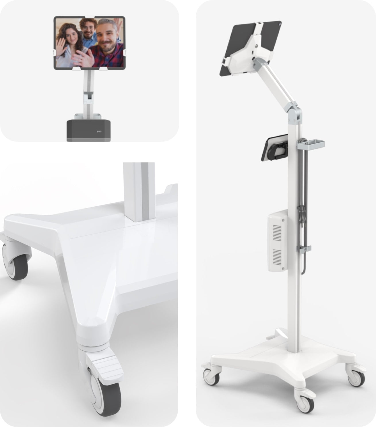 Virtual Visiting Tablet on Cart - Detail